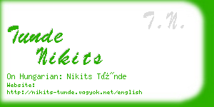 tunde nikits business card